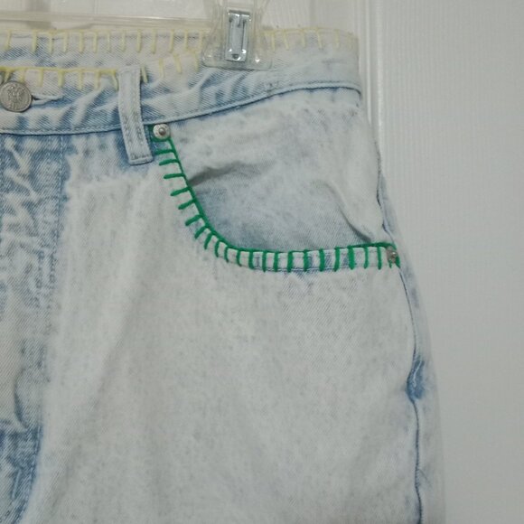 Vintage Jordache High Waisted Acid Wash Mom Jeans Size 16 Zip Fly 100% Cotton - Picture 6 of 12